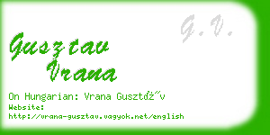 gusztav vrana business card